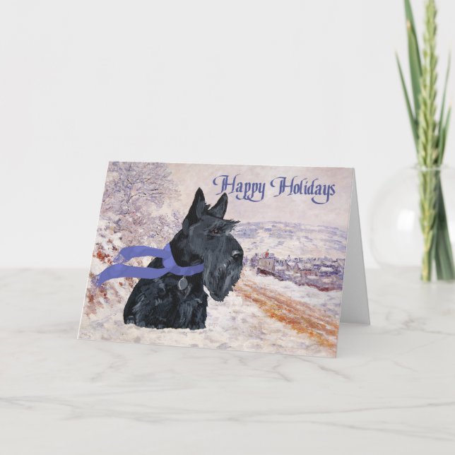 Scottish Terrier Winter Holiday (Front)