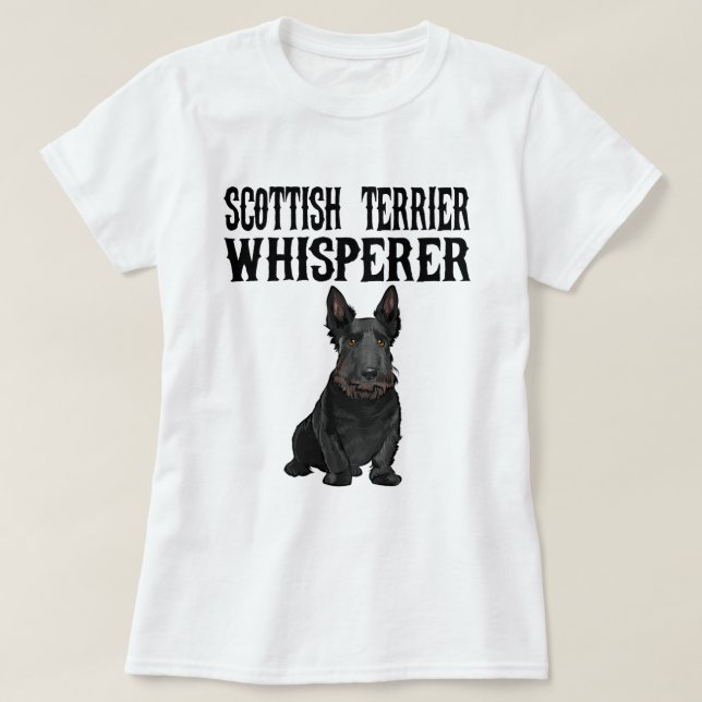 Scottish Terrier Wisperer Funny Dog Lover Gift T-Shirt (Design Front)