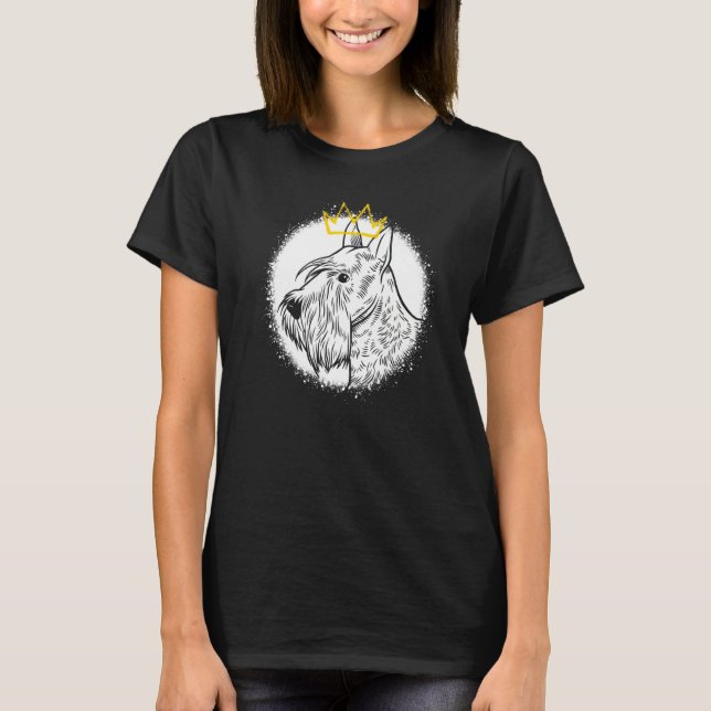 Scottish Terrier with Crown T-Shirt (Front)