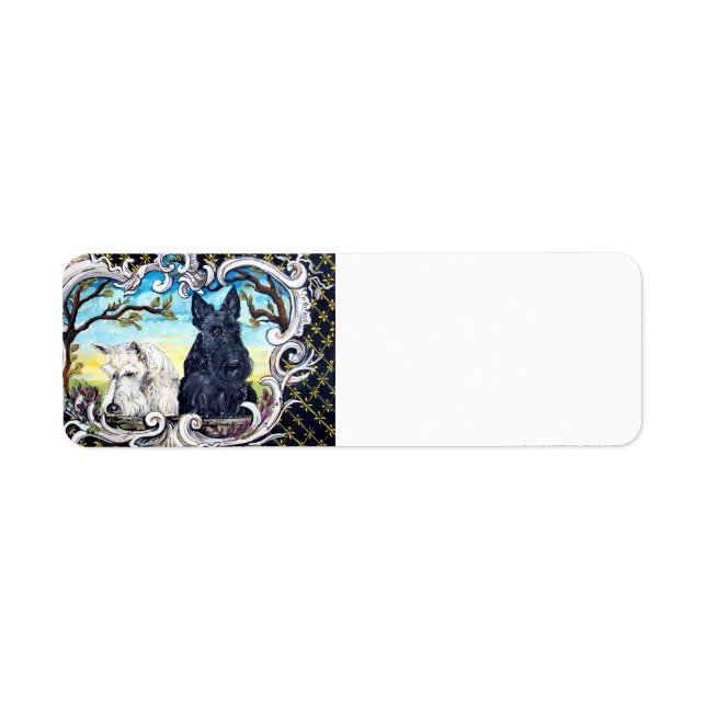 Scottish Terriers and Frog (Front)
