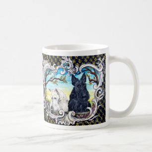 Scottish Terriers and Frog Coffee Mug