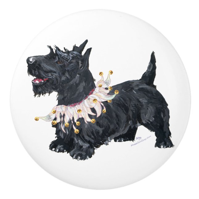 Scottish Terriers Ceramic Knob (Front)