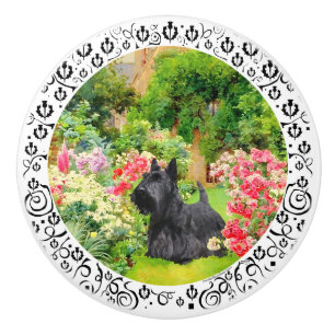 Scottish Terriers Ceramic Knob