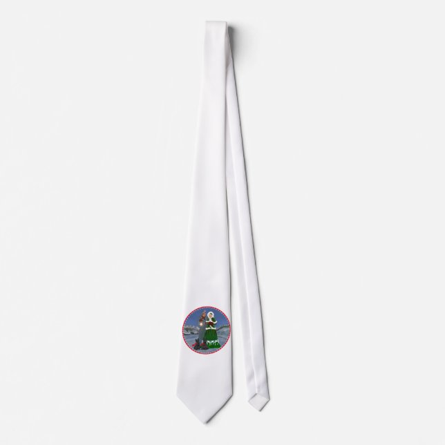 Scottish Terriers Christmas Carol Tie (Front)