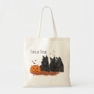 Scottish Terriers Halloween Tote Bag