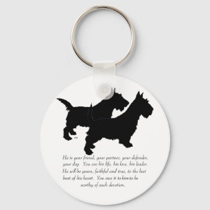 Scottish Terriers Keepsake - MALE Dogs Key Ring