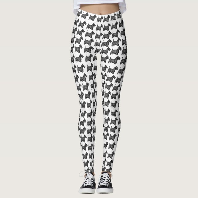 Scottish Terriers Leggings (Front)