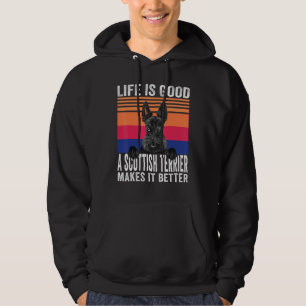 Scottish Terriers Makes Your Life Good Vintage Hoodie