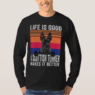 Scottish Terriers Makes Your Life Good Vintage T-Shirt
