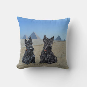 Scottish Terriers on Vacation Pillow