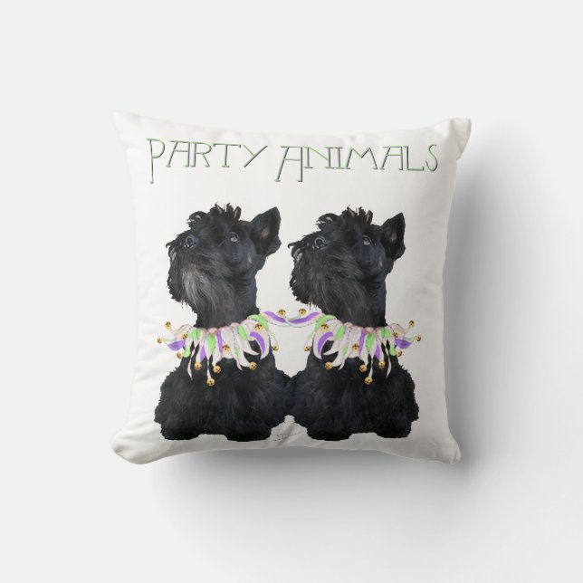 Scottish Terriers Party Animal Cushion (Front)