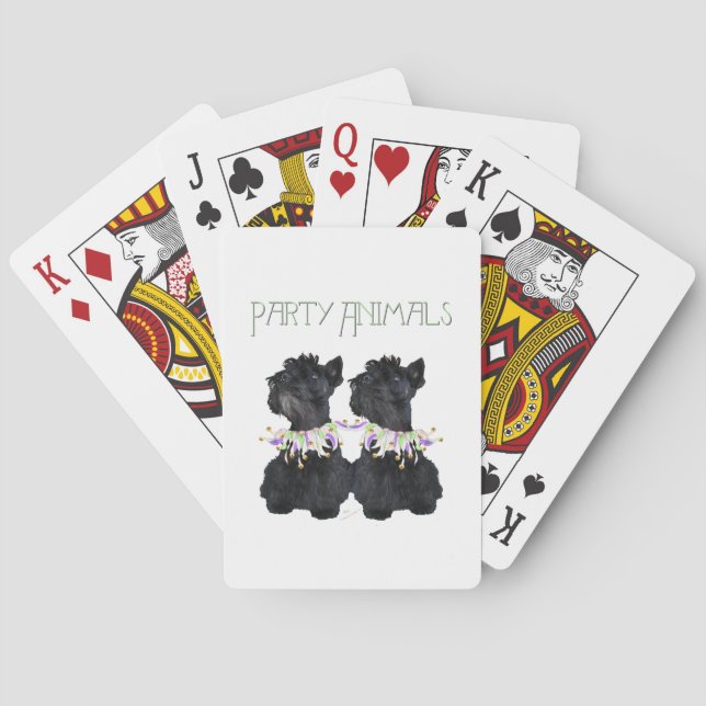Scottish Terriers Party Animal Playing Cards (Back)