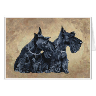 Scottish Terriers with Thistles
