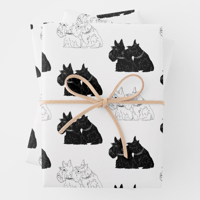 Scottish Terriers  Wrapping Paper Sheet (In situ)