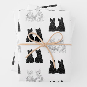 Scottish Terriers Wrapping Paper Sheet