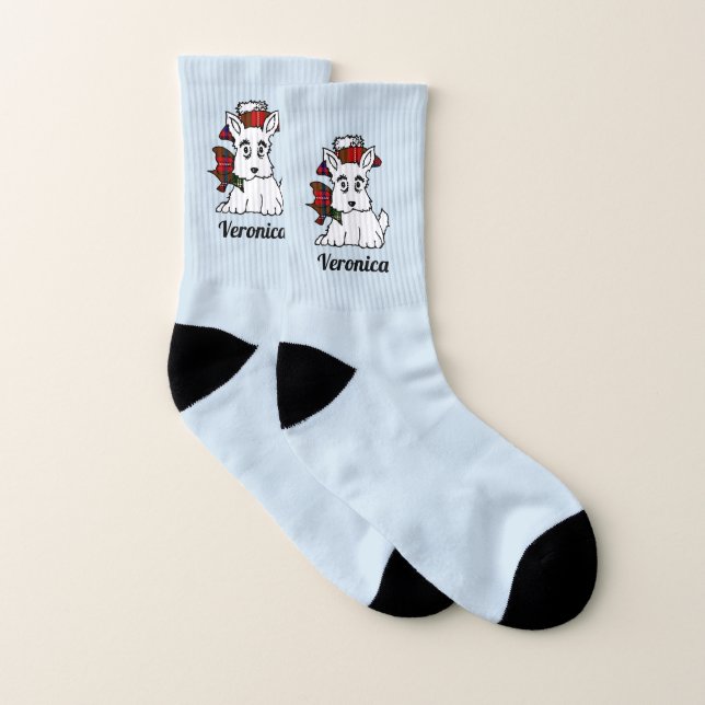 Scottish Terriers Your Background Colour Socks (Pair)