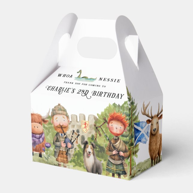 Scottish Themed Birthday Party  Favour Box (Front Side)