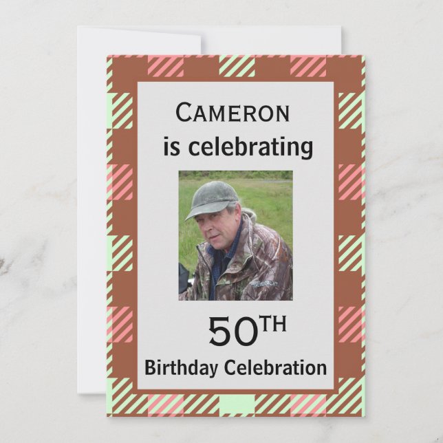 Scottish Themed Birthday Party Invitation (Front)