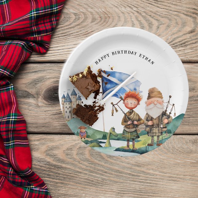 Scottish Themed Birthday Party Paper Plate (Creator Uploaded)