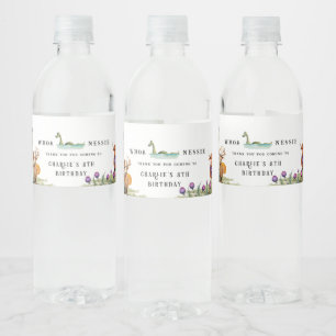 Scottish Themed Birthday Party Water Bottle Label