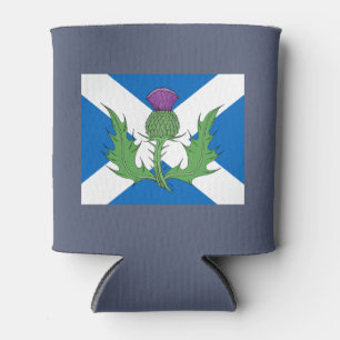 Scottish Thistle and Saltire Can Cooler