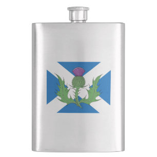 Scottish Thistle and Saltire Hip Flask