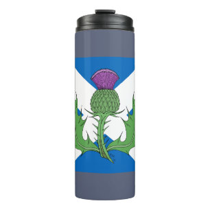 Scottish Thistle and Saltire Thermal Tumbler