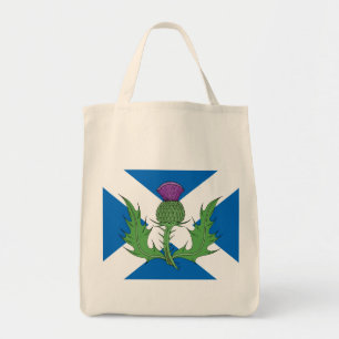 Scottish Thistle and Saltire Tote Bag