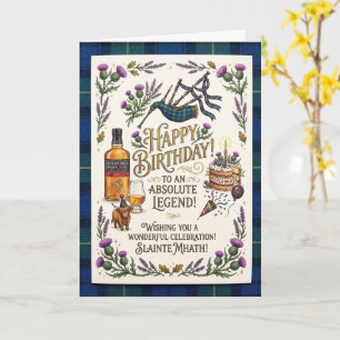 Scottish Thistle Birthday Card