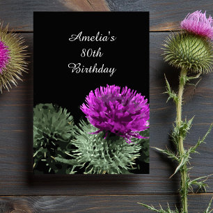 Scottish Thistle Birthdays Invitation