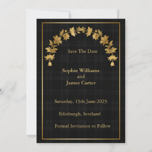 Scottish Thistle Black Gold Arched Cascade Save Th The Date