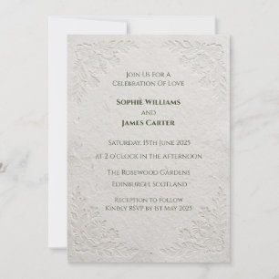Scottish Thistle Celtic Tartan Wedding Invitation