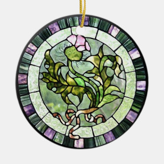 Scottish Thistle Ceramic Tree Decoration