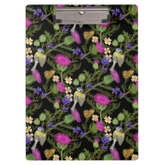 Scottish Thistle Cottagecore Pattern  Clipboard