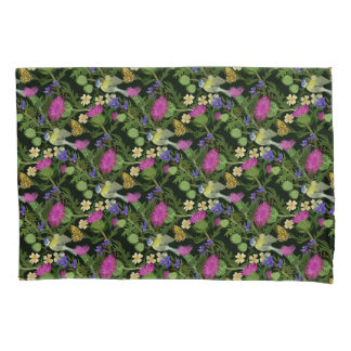 Scottish Thistle Cottagecore Pattern  Pillowcase