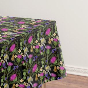Scottish Thistle Cottagecore Pattern  Tablecloth