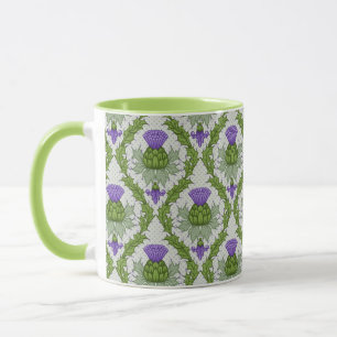 Scottish Thistle Damask Mug
