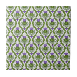 Scottish Thistle Damask Tile