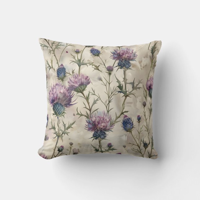 Scottish Thistle design Cushion (Front)