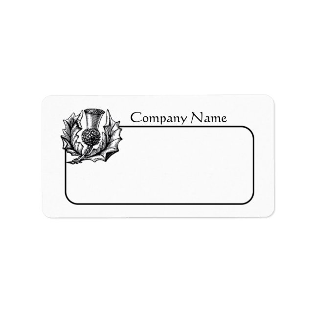 Scottish Thistle Graphic Label (Front)