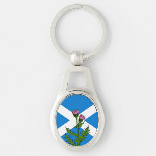 Scottish thistle key ring