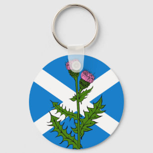 Scottish thistle key ring