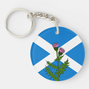 Scottish thistle key ring