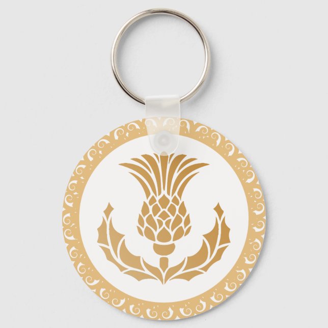 scottish thistle key ring (Front)