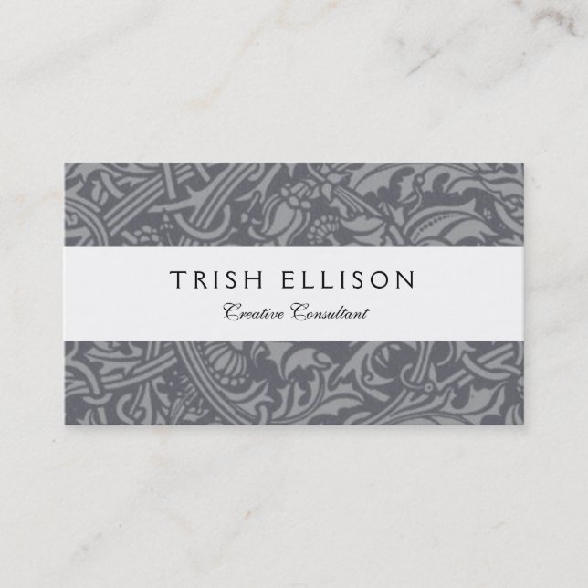 Scottish Thistle Knot William Morris Style Business Card (Front)