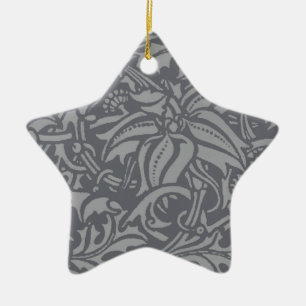 Scottish Thistle Knot William Morris Style Ceramic Tree Decoration