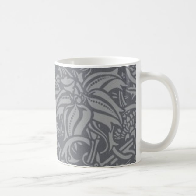 Scottish Thistle Knot William Morris Style Coffee Mug (Right)