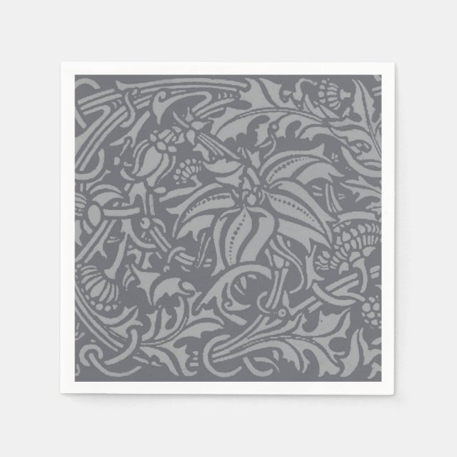 Scottish Thistle Knot William Morris Style Napkin (Front)