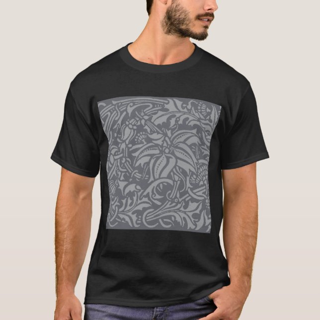 Scottish Thistle Knot William Morris Style T-Shirt (Front)