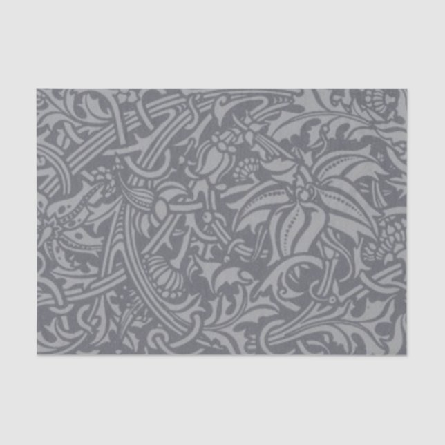 Scottish Thistle Knot William Morris Style Tissue Paper (Front)